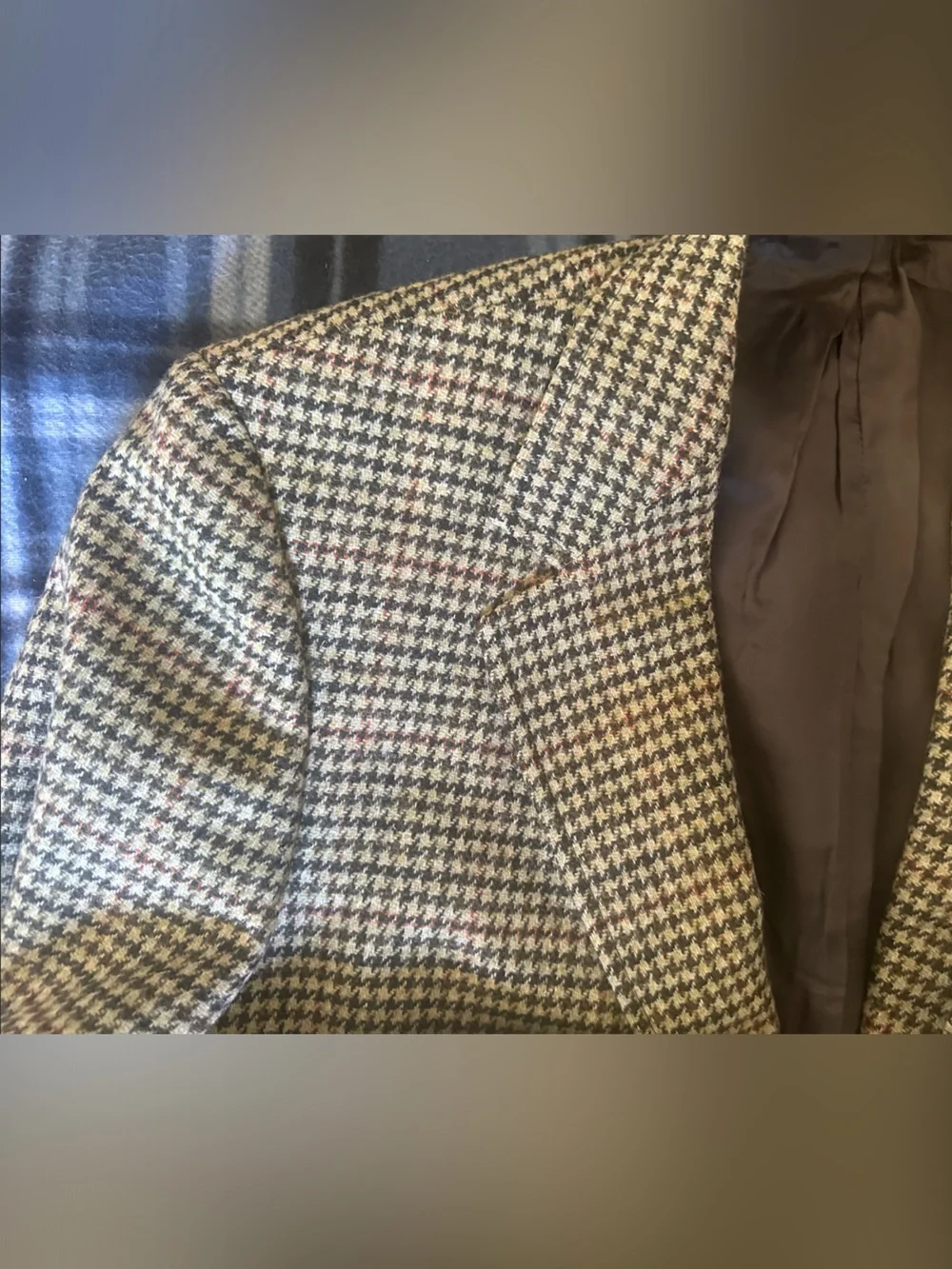 Brooks Brothers Houndstooth Wool Blend Men’s Sports Coat Blazer Size 42 L